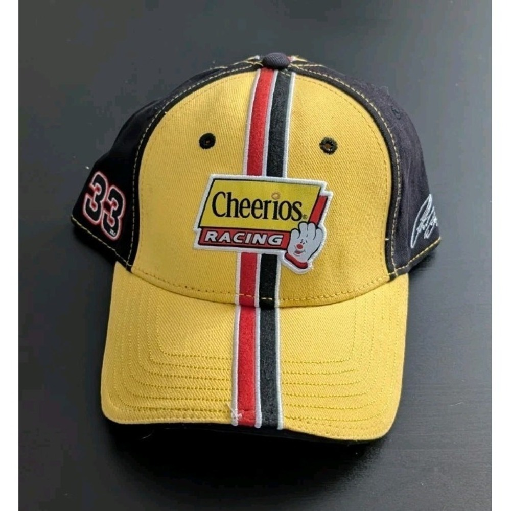 Nascar Cheerios Racing #33 Clint Bowyer Hat Cap Adjustable Strapback Yellow